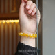 Golden fork Russian material Seiko raw ore beeswax amber single circle bracelet Buddha beads and play bracelet DIY men and women, size about 10+mm, gift certificate 003499