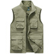 JP Men's Vest Multi-Pocket Working Photography Fishing Quick Dry Casual Vest 718 Gray XL (suitable for 140 Jin [Jin equals 0.5 kg]-155 Jin [Jin equals 0.5 kg])