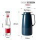 Meichu (maxcook) thermos thermos, household thermos, dormitory glass inner liner vacuum water bottle 1.3L Nordic blue MCH7087