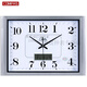 Combasi Combasi Watch Hanging Wire Living Room Wall Clock Bedroom Office Pure Sound Simple Calendar Clock Large Quartz Clock 6626 Calendar Wood Grain Black Disk 50.5cm 20 inches (diameter)