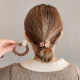 YYEU velvet bear head rope net cute and sweet rubber band female hair tie ponytail small intestine hair ring velvet bear head rope 4-piece set