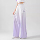 
I.KARNOW girls' pants summer thin 2025 new children's Chinese style Chinese style ice silk wide-leg pants large children's summer mosquito-proof pants 15117 gradient purple + 9922 white [set] 120