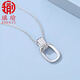 Aiyu's new simple platinum necklace for women pt950 platinum double ring retro clavicle chain set chain pendant necklace birthday