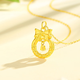 Jun Kiss Butterfly Bell Gold Necklace 999 Pure Gold Pendant New Pure Gold Birthday Gift for Girlfriend Pure Gold Bow Bell Pendant (gold weight about 0.8g