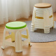 Huakaizhixing thickened plastic stool household leisure dining chair bathroom low stool small bench changing shoe stool small round stool coffee color