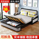 Tan Hui Faltsofa Bett Dual-Purple-Single-Sitzen und Liegen dual-purpose-mehrfunktions abnehmbares und waschbares Stoffsofa kleine Wohnung [1,5 Meter Lagerung] + 5 cm Schwamm + 2 Latex