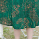 Fuxi Mama Summer New Dress Imitation Silk Cheongsam Fashionable and Noble Middle-aged and Elderly Women's Summer Temperament Large Size Skirt 698 Red 4XL Recommended 135-150Jin [Jin equals 0.5 kg] Slimming and versatile
