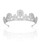 
DL 1998520 Valentine's Day Gift Fat Donglai Quality Crown French Template Bride Coming Ceremony Wedding Gown Wedding Dress Silver Three-Piece Set Crown + Necklace
