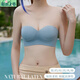 Efei Lindo La Beauty Underwear Women's Summer Strapless Strapless Gathering Breasts Anti-Sagging Japanese Glossy Bra Champagne Color Simple Fashion Single Piece 34/75B