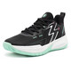 361 basketball shoes men's shoes BIG3 TEAM autumn breathable practical wear-resistant shock-cushioning training professional basketball shoes school season Obsidian black/Haibo blue [Leather face] 45