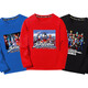 Qiulaitu Ultraman Kleidung Neue Ultraman Langarm T-Shirt mittelgroße Kinder Lose Cialis lässige Top-Jungen Frühling und Herbst 1048 Blau (Langarm) 120 cm