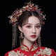Hai Yiduo Bride Accesorios para el cabello XIUHE Temporito de la ropa Boda de boda Tassel Shaking Phoenix Crown Wedding Wedding Morning Morning Atmosférico y hermoso Modelo Tocado Traje de tocado + Ear Clip Estilo