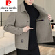 Pierre Cardin Wool Wool Jacket Men's Short Double-sided Nylon Coat 2025 Autumn and Winter New Men's Thickened Cashmere Wool Jacket 20936-2308 Khaki Cashmere Nylon 2XL