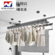 Lifting clothes drying rack balcony hand-crank double rod type clothes drying rod indoor household automatic folding quilt manual cooling clothes hanger mother and baby four rods - golden color 1.5m does not include clothes hanger + 8 crossbars [no installation]