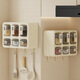 Oaksong seasoning box kitchen household seasoning jar seasoning jar seasoning combination set wall-mounted storage salt MSG seasoning bottle jar cream white-six compartments