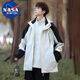 NASA MARVEL jacket autumn and winter assault jacket three-in-one hooded detachable couple mountaineering suit beige black three-in-one 5XL