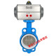 
D671F-16Q Pneumatic Tetrafluorobutterfly valve Clip type valve DN50 65 80 100 150 250 300 GT model DN80 (Teflon+304 valve plate)