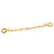 Yuyao double buckle head 18k gold extended chain pearl necklace bracelet extended color gold accessories anti-fall artifact rose gold 4.1 cm - 18k gold (double buckle) Chopard chain / about 1.5mm thick