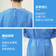 品之德 50件隔离衣一次性防护服隔液防尘反穿衣实验室工作服加厚款45g【50件】