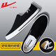 Huili kicks men's shoes spring old Beijing cloth shoes men's soft sole casual shoes men's young and middle-aged Doudou canvas shoes men black 39