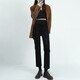 Nanding Yage Maternity Pants Autumn and Winter Outerwear New Straight Leg Pants Nine-Point Jeans Plus Velvet Stretch Cigarette Pants Autumn and Winter Clothes Black L110-125Jin Jin is equal to 0.5 kg