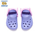 SKECHERS斯凯奇商场同款2024夏季新款洞洞鞋舒适防滑女小童凉鞋308360N 薰衣草色/粉红色/LVPK 26
