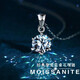 Tiriko moissanite one carat declaration of love necklace for women clavicle chain high-end light luxury silver jewelry birthday gift for women declaration of love 1 carat with certificate + light gift box