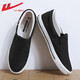Huili kicks men's shoes spring old Beijing cloth shoes men's soft sole casual shoes men's young and middle-aged Doudou canvas shoes men black 39