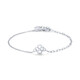 Mengjinyuan platinum bracelet PT950 four-leaf clover platinum bracelet PT950 women's AB chain gift for girlfriend 19cm - weight about 1.96g