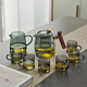 Yipot Tea Glass Tea Set Set Teapot Kung Fu Tea Cup with Filter Tea Water Separation Tea Tray Office Tea