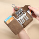 Mashalanti Men's Key Sac 2024 Nouvelle carte de cartes de grande capacité Certificat Pack de voiture Clé Sac de rangement Multi-fonction Portefeuille Brown