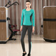 Sporn Yoga Wear Women's Suit Autumn and Winter New Long-Sleeved Pilates Training Wear Tight Slim Sports Suit Loose Large Size Quick-Drying Running Fitness Wear Three-piece Set Mint Green Top + Leg Pants L (100-120 Jin Jin equals 0.5 kg)