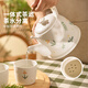 Modern Housewife Daisy Teapot Set Household Tea Cup Birthday Wedding Newlyweds Housewarming New Home Gift Ceramic Tea Set Gift Box Packaging Embossed Hand-painted Daisy Teapot 1000ml One Pot Four Cups + Tray