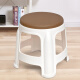 Huakaizhixing thickened plastic stool household leisure dining chair bathroom low stool small bench changing shoe stool small round stool coffee color