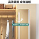 Jiunian en bois massif en bois panier miroir à chaussures armoire de chaussures intégrées étage au sol de la maison de ménage étagère de rangement de vêtements multi-fonctionnalités [couleur noyer] rack de manteau