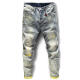 Zhidou Dou Light Color Nine-Point Jeans Slim Elastic Peal Feet Pants de estilo Coreano Mendigo de moda Mendigo Reped Fino 9767 29