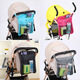 Kinderwagen Hanging Bag Aufbewahrung Baby Hanging Bag Multifunktion Universal Cart Aufbewahrungstasche Aufbewahrung Beutel Großer Kapazität Schwarzer Hangsack + 2 leistungsstarke Haken