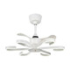 Zimmerlüfterlichter Schlafzimmer Wohnzimmer Esszimmer Guangdong Zhongshan Ancient Town Lampe nordisch kreatives stiller Lüfter Licht minimalistisch 9195 Schwarz absorbierende Drei-Farben-Licht-Veränderung Fernbedienung