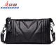 Kangaroo (KANGAROO) Summer Genuine Leather Crossbody Bag Women's Bag 2025 Chinese Valentine's Day Versatile Handbag Mom Soft Leather Mini Hand Mobile Phone Small Bag Black