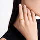 Chow Tai Fook fish scale polka dot pure gold ring for girlfriend (labor cost 160) EOF1297 No. 15 pure gold about 1.30g