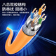 Akihabara low smoke, halogen-free flame retardant engineering home decoration network cable Class 6 Category 7 Over 5 Over 6 Gigabit 100 Gigabit network broadband box cable Class 7 Dual shielding 0.6mm (QS6172AL) Orange 100 meters