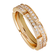 Cartier women's ring double row wedding ring 18K gold set with 42 bright diamonds B4 Chinese Valentine's Day gift 52