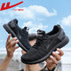 Chaussures masculines Jetram pour le printemps et l'été Breatte Chaussures décontractées pour hommes Hollow Mesh Net Running Chaussures Soft Sole Running Resistant Tous Sports Chaussures Sports Yt-All Black (6175) Men 42