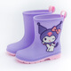 Новые водонепроницаемые привязки для шнурки Sanrio Kulomi Melody Детская обувь средней дождь девочки Студенческие резиновые сапоги 248073 Куломи пряжка + хлопковое внутреннее дно 200 мм [внутренняя длина 20,6 см]