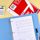 Kaisa (KAISA) A4 three-hole binder pp matte surface blue folder quick labor clip information archive contract clip KS11154