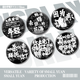 Caodong No Party Band Rejuvenation Dan Rock Team Baji Laser Millet Brown Decoration Collection CW686 GLOSSY-58MM BARJI