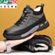 Cartelo Cotton Shoes Men's 2025 Hiver Nouveau cuir authentique plus toison Boots de neige en laine épaissi des chaussures masculines chaudes et décontractées