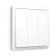 ABB switch socket panel 86 type with fluorescent three-open single control switch Yuanzhi series white AO103