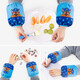 Wangwang team made great contributions (PAW PATROL) Wangwang team children's sleeves boys sleeves autumn painting waterproof and stain-proof sleeves cartoon boys baby sleeves velvet style blue + gray 1483A