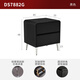Gujia Home Bedside Table Modern Simple Italian Light Luxury Storage Cabinet Versatile Retro Bedroom Furniture 7882 Black